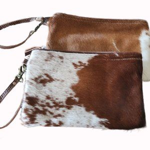 Large Genuine Cowhide Leather Myra Clutch Bag